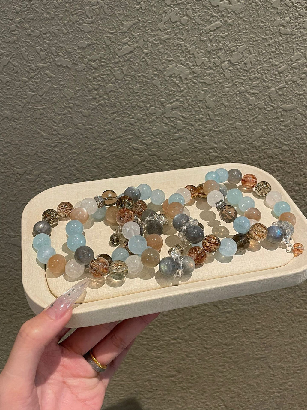 OMNAGAR “Tranquil Horizon” Natural Gemstone Bracelet