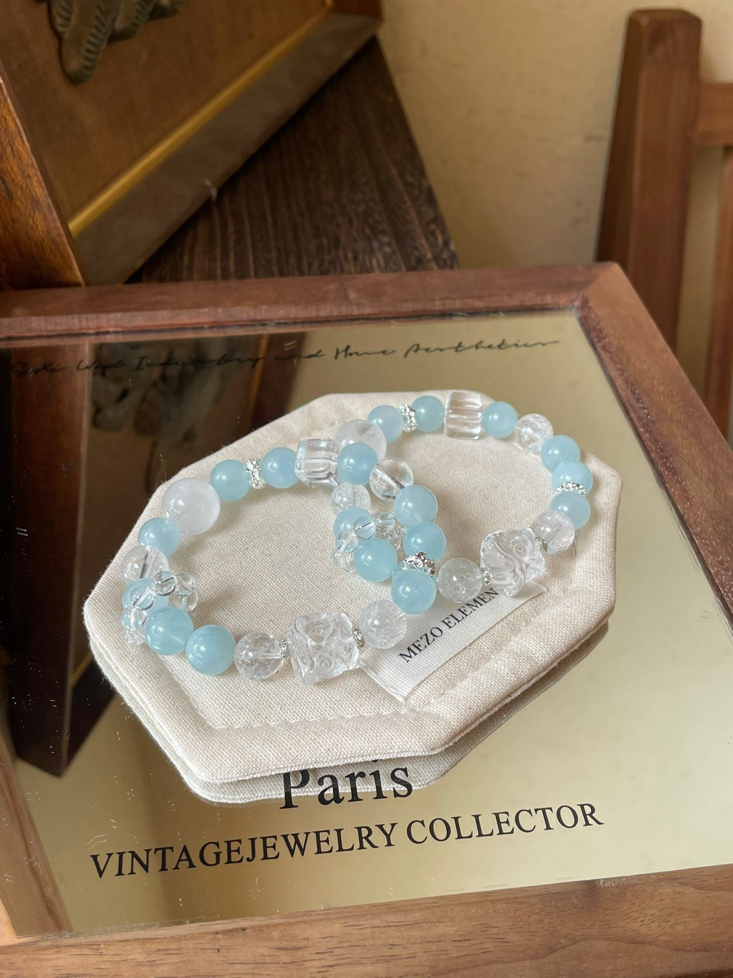 OMNAGAR “Ocean Whisper” Natural Gemstone Bracelet