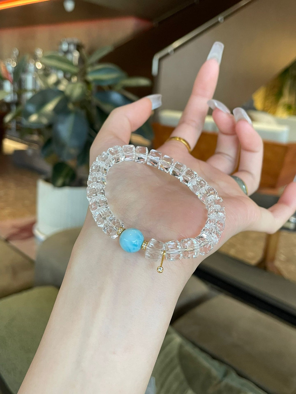 OMNAGAR “Caribbean Tide” Natural Gemstone Bracelet