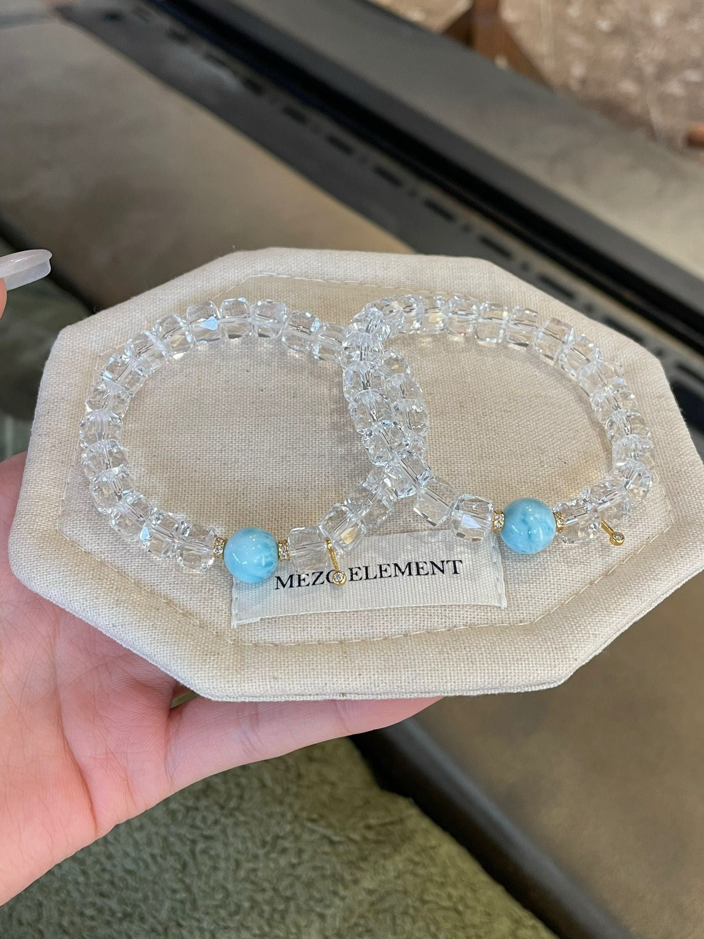 OMNAGAR “Caribbean Tide” Natural Gemstone Bracelet