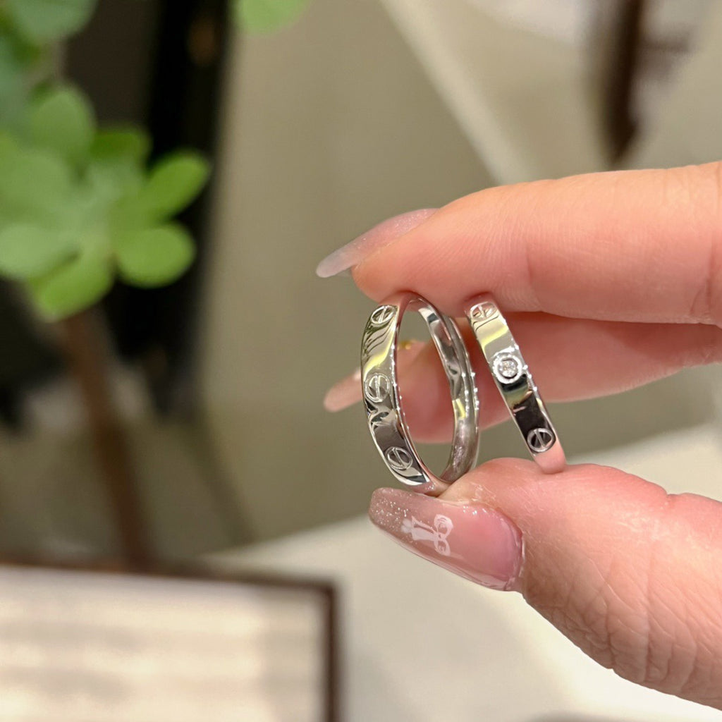 Classic Silver Couple Rings