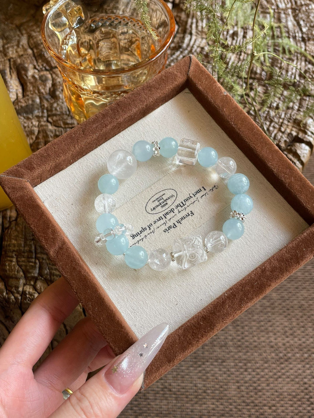 OMNAGAR “Ocean Whisper” Natural Gemstone Bracelet