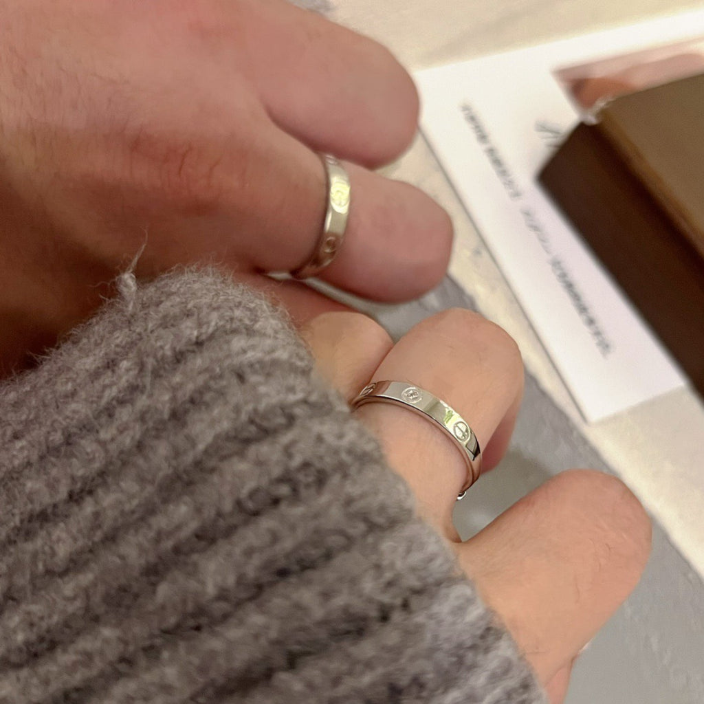 Classic Silver Couple Rings