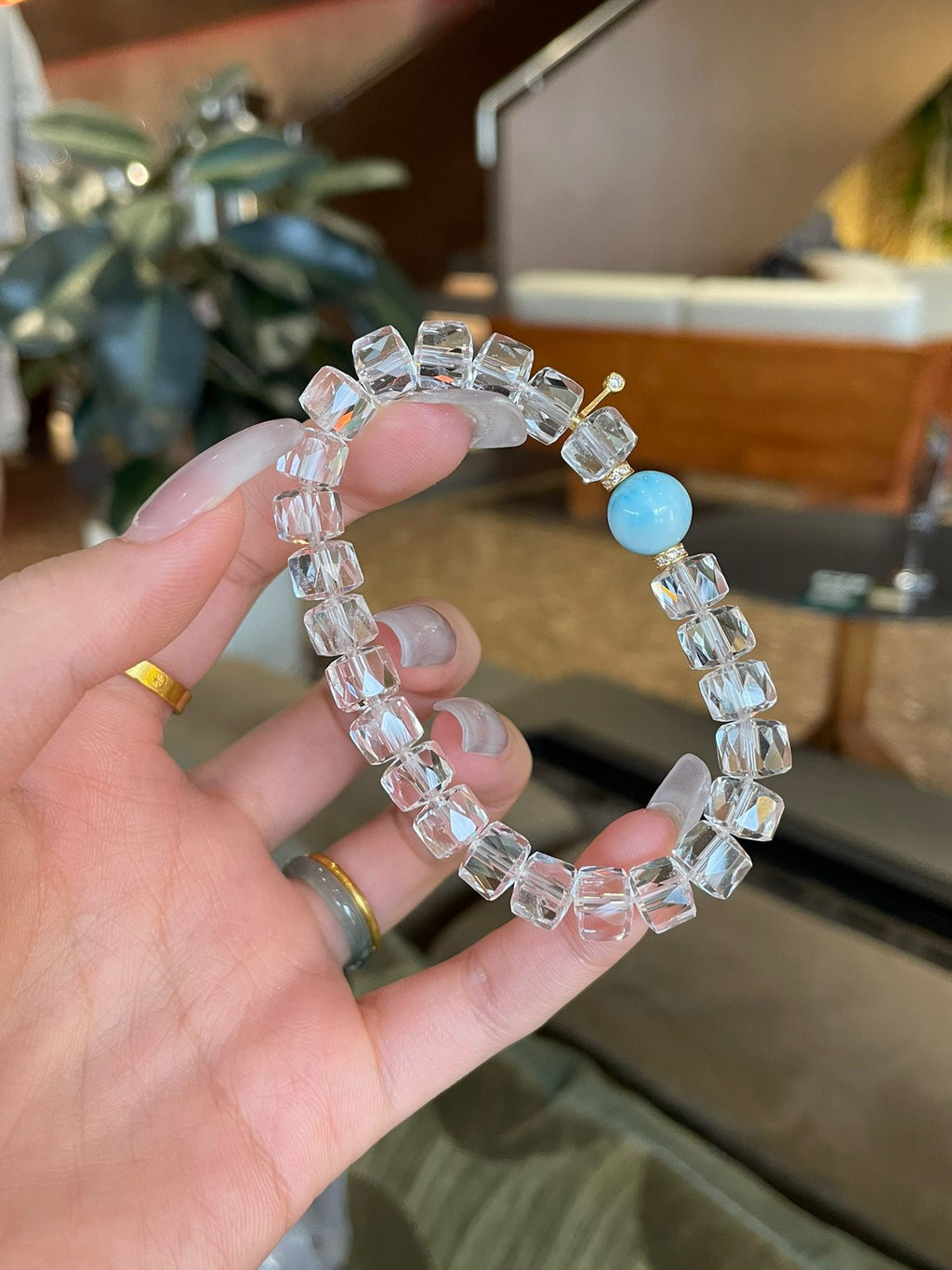 OMNAGAR “Caribbean Tide” Natural Gemstone Bracelet