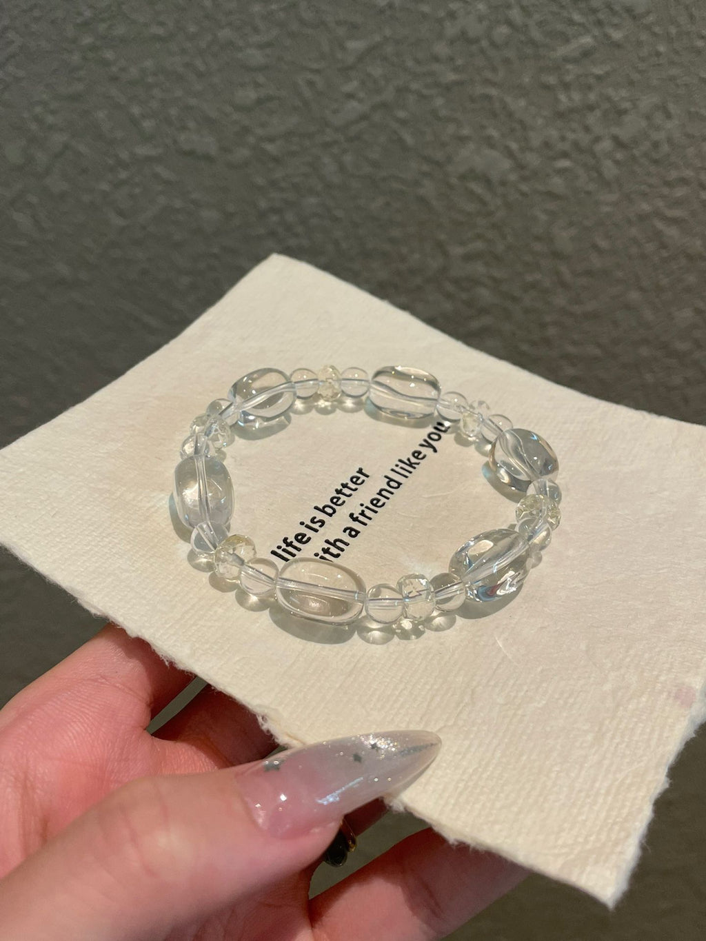 OMNAGAR “Pure Clarity” Natural Gemstone Bracelet
