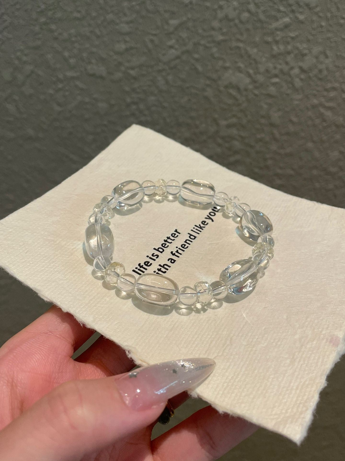 OMNAGAR “Pure Clarity” Natural Gemstone Bracelet