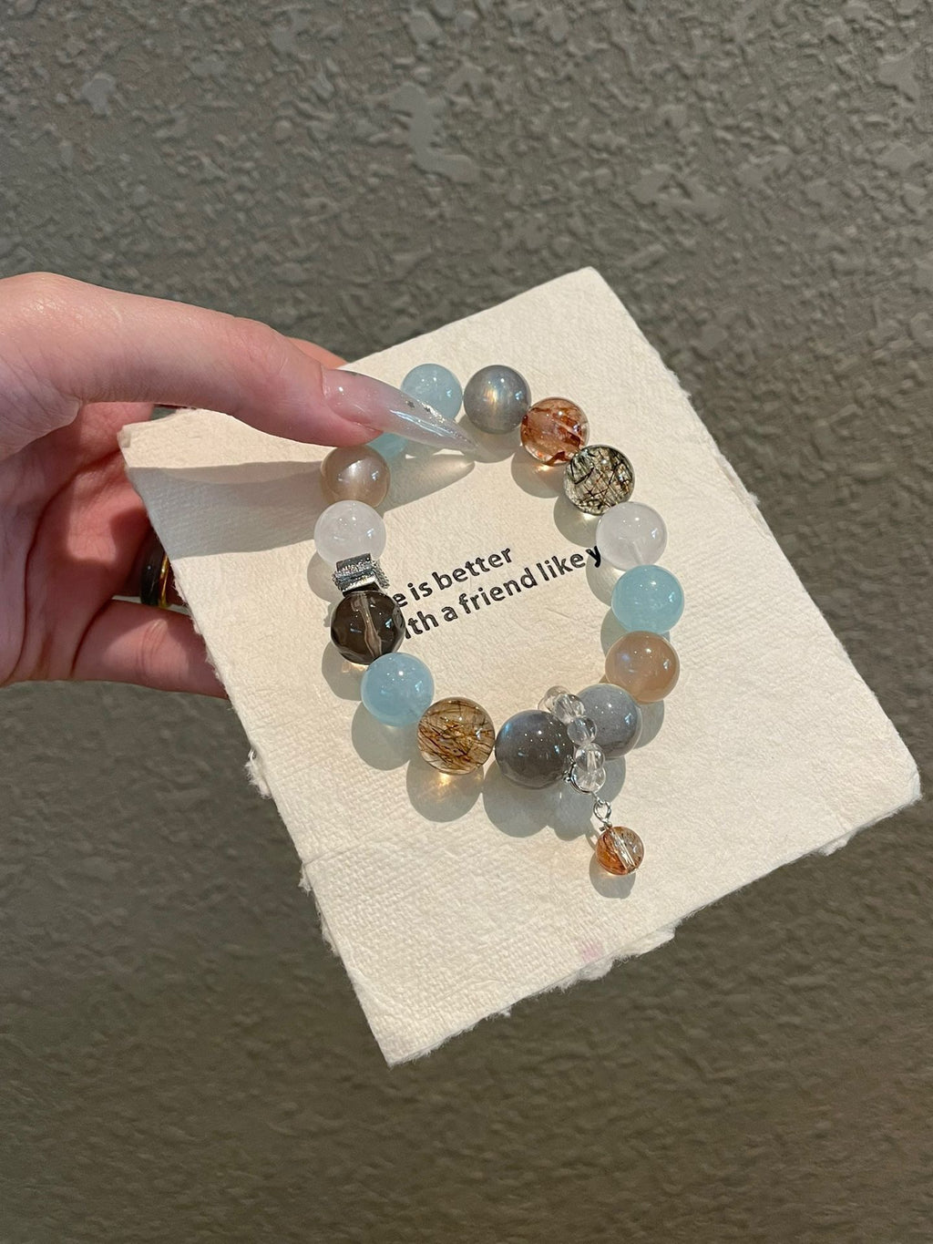 OMNAGAR “Tranquil Horizon” Natural Gemstone Bracelet
