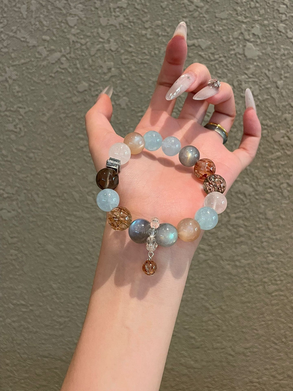 OMNAGAR “Tranquil Horizon” Natural Gemstone Bracelet