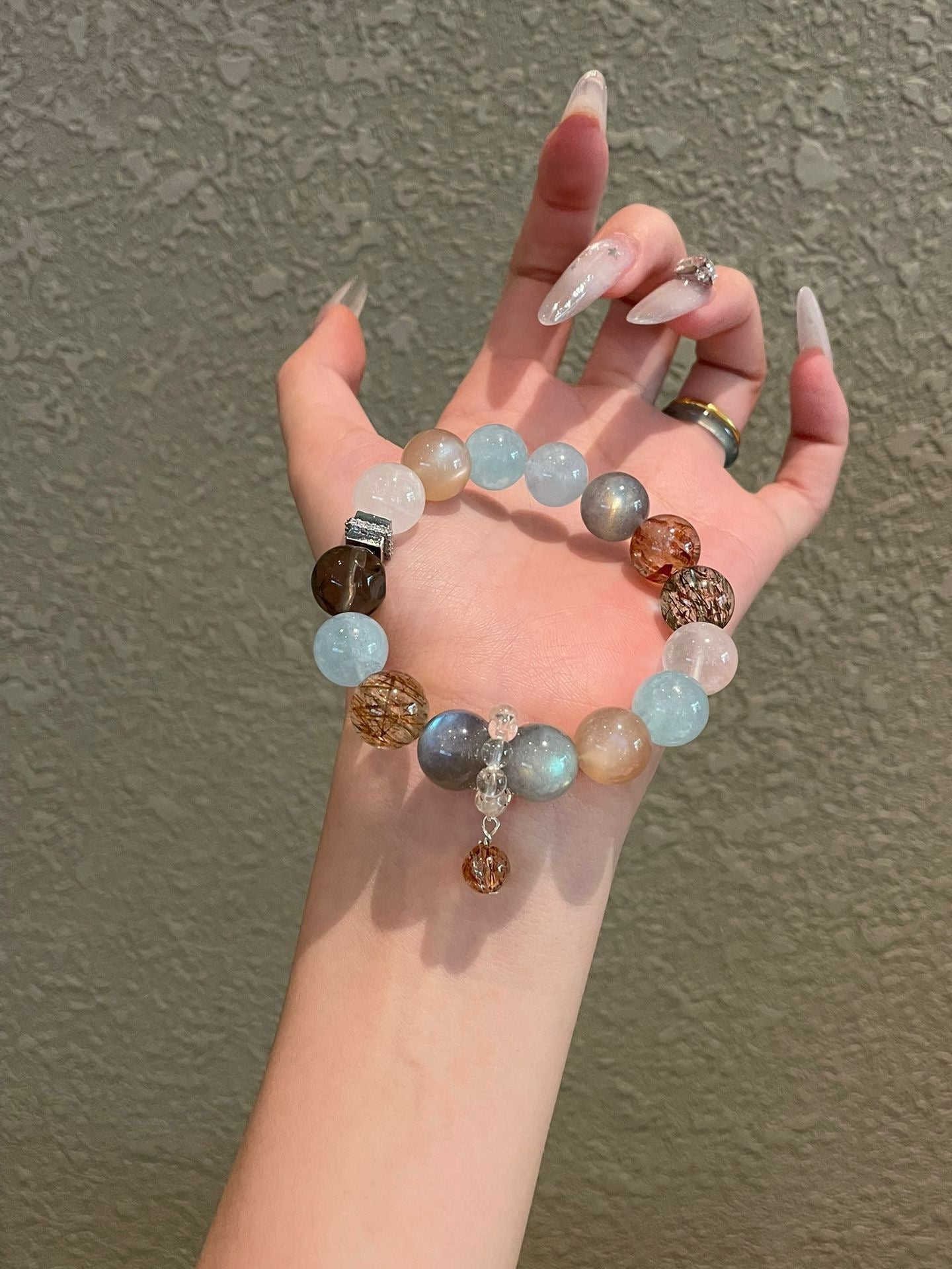 OMNAGAR “Tranquil Horizon” Natural Gemstone Bracelet