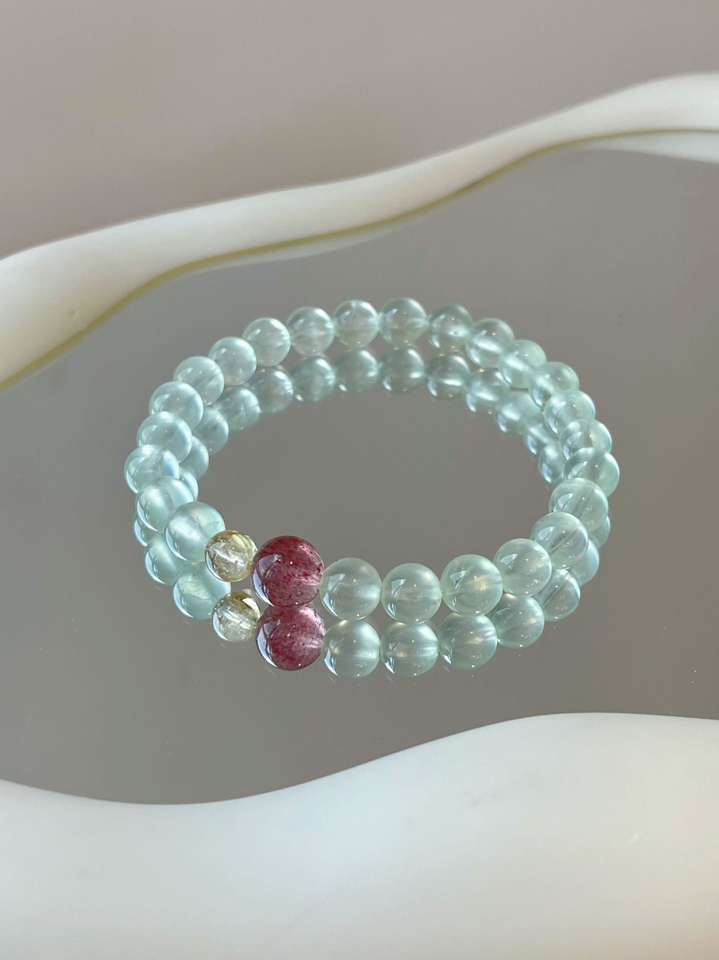 OMNAGAR “Lucky Garden” Natural Gemstone Bracelet